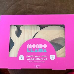 Mondo Llama Paint-Your-Own Wood Letters Kit